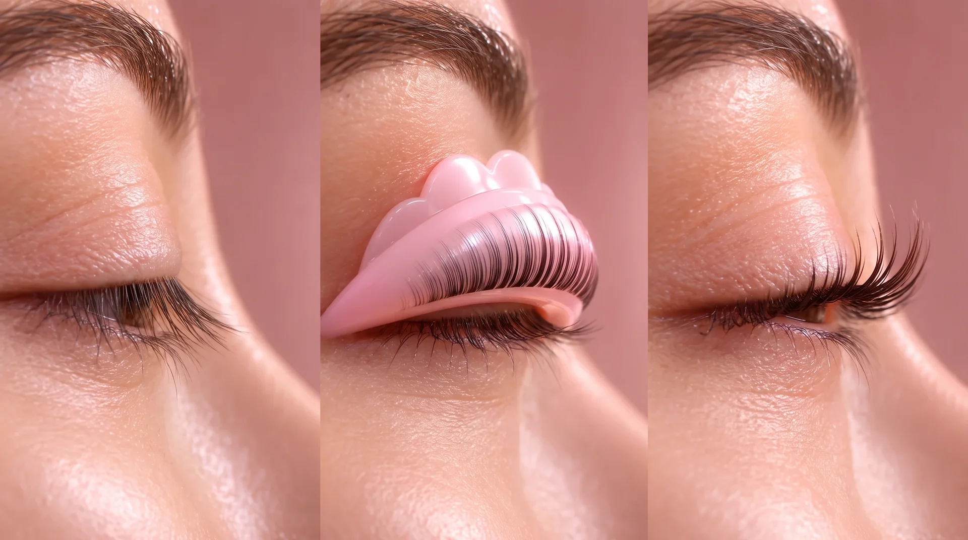 Illustration of a lash lift.