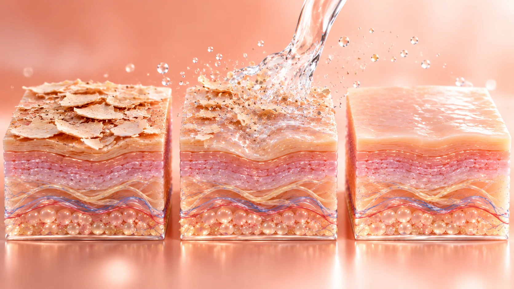 Illustration of a chemical peel.