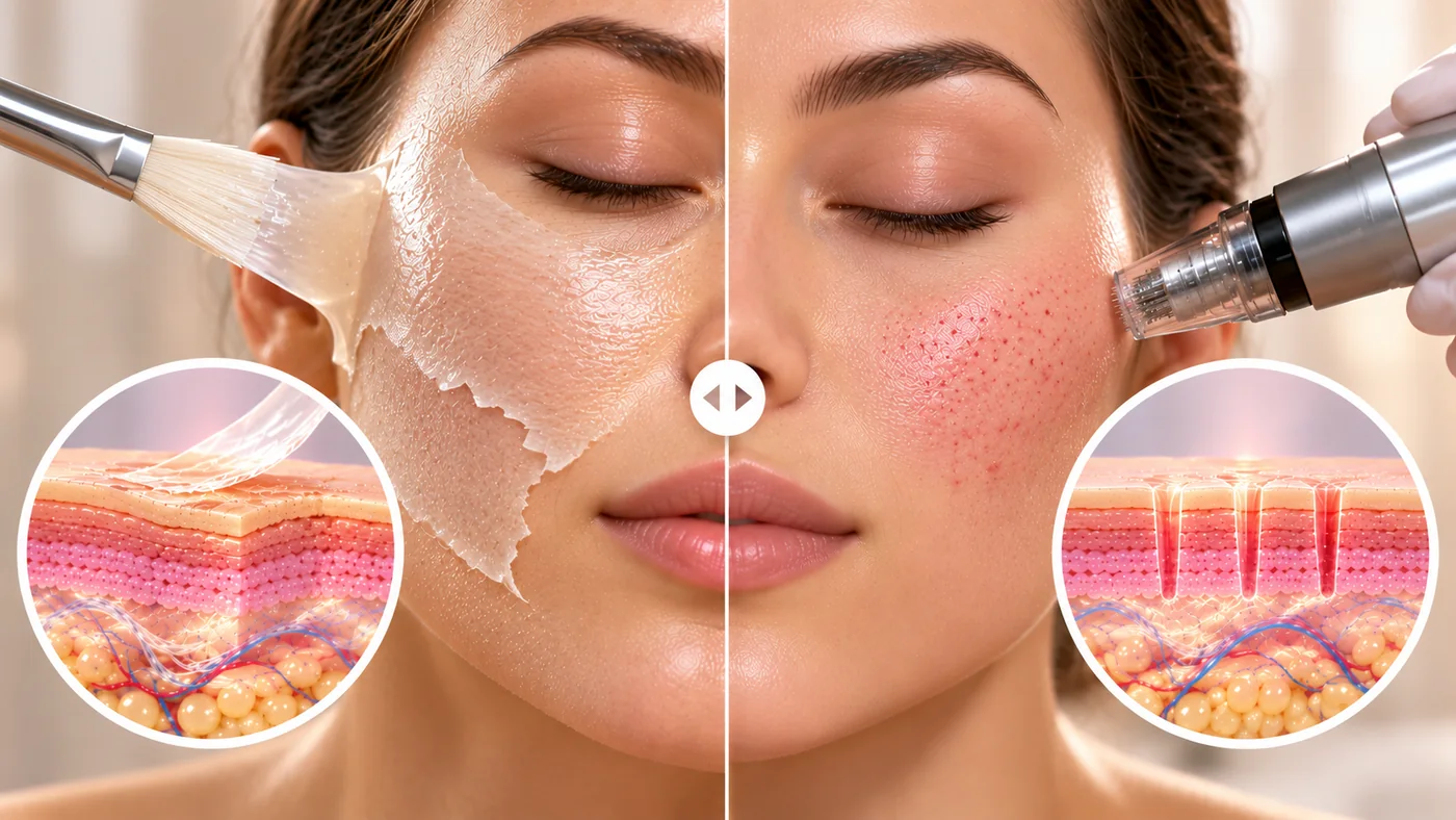 Peel or microneedling: which suits your skin?